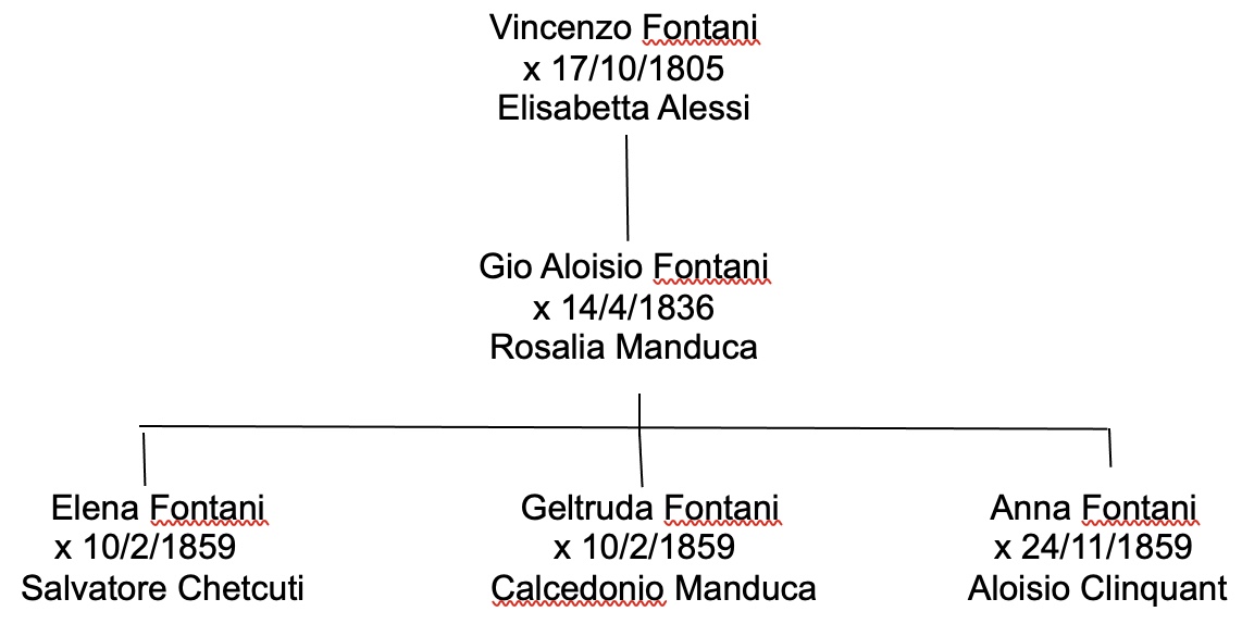 Arbre généalogique des Fontani Arbre généalogique des Fontani